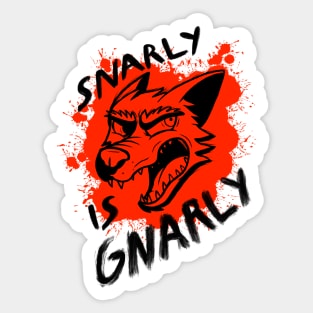 Snarly is Gnarly (light) Sticker